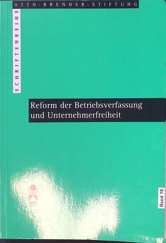 Reform der betriebsverfassung - der,