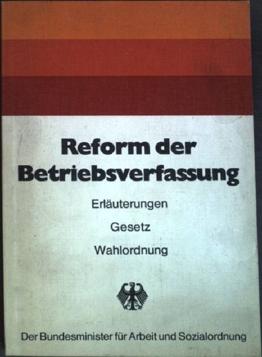 Reform der betriebsverfassung - der,