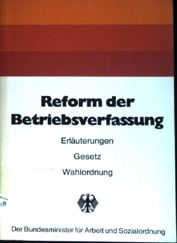 Reform der betriebsverfassung - der,