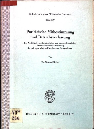 Paritätische mitbestimmung - paritätische,